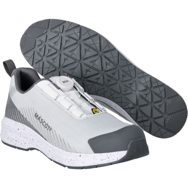 Buty ochronne MASCOT CUSTOMIZED F1601-909-0689 S1PS BOA® – lekkie, oddychające, MASCOLAYER®, ESD, biało-szare