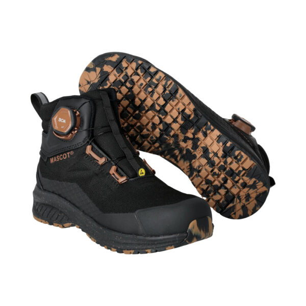 Buty ochronne MASCOT CUSTOMIZED F1602-702-09 S7S SR FO ESD – czarne, wodoszczelne, BOA® Fit System, MASCOTEX®