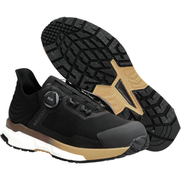 Buty ochronne MASCOT CUSTOMIZED F1680-704-0956 S3S BOA® – Carbon Plate, MASCOLAYER®, ESD, czarno-piaskowe