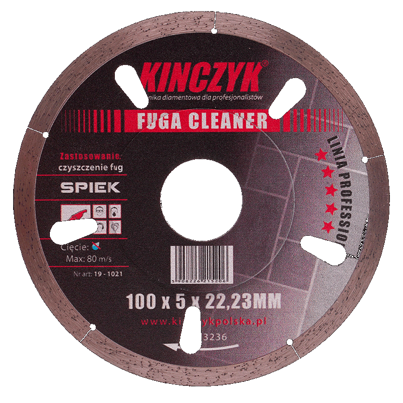Kińczyk FUGA CLEANER Professional 100 mm – tarcza diamentowa do czyszczenia i usuwania fug 1 Kińczyk FUGA CLEANER Professional 100 mm – tarcza diamentowa do czyszczenia i usuwania fug