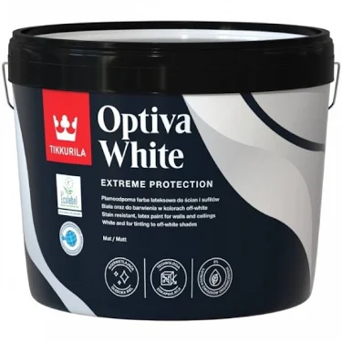 Tikkurila Optiva White – Biała Farba Lateksowa Plamoodporna do Ścian i Sufitów