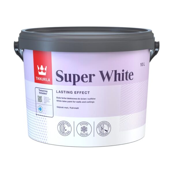 Tikkurila Super White – Biała Matowa Farba do Ścian i Sufitów